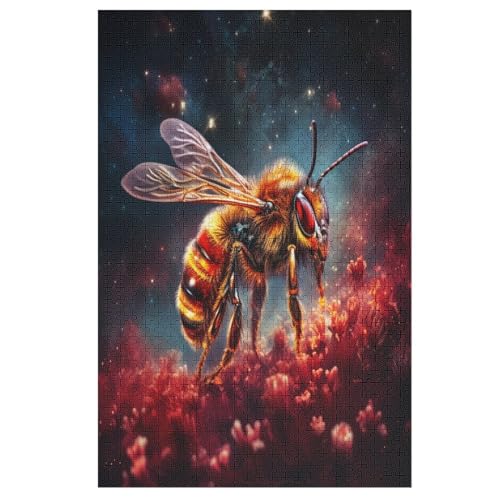 Puzzle Biene, 1000 Puzzleteile Für Kinder, Holzpuzzles, Geeignet Für Erwachsene Lernspiel, 1000 PCS von DDGFFDD