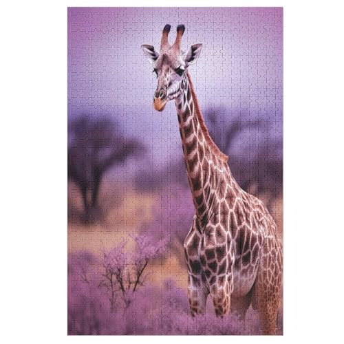 Puzzle Girafe, 1000 Puzzleteile Für Kinder, Holzpuzzles, Geeignet Für Erwachsene Lernspiel, （78×53cm） von DDGFFDD