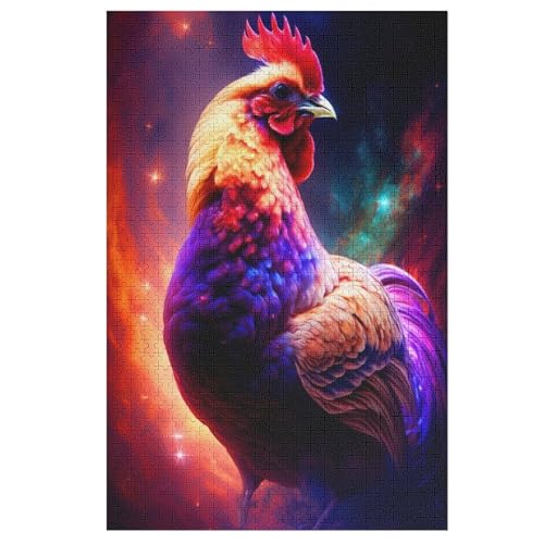 Puzzle Hahn, 1000 Puzzleteile Für Kinder, Holzpuzzles, Geeignet Für Erwachsene Lernspiel, （78×53cm） von DDGFFDD