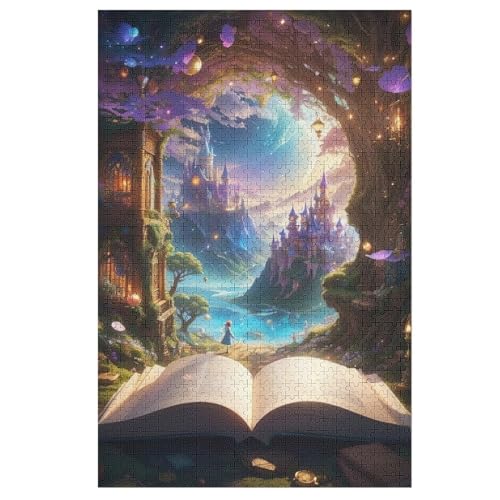 Puzzle Livre, 1000 Puzzleteile Für Kinder, Holzpuzzles, Geeignet Für Erwachsene Lernspiel, （78×53cm） von DDGFFDD