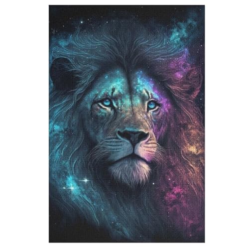Puzzle Löwe, 1000 Puzzleteile Für Kinder, Holzpuzzles, Geeignet Für Erwachsene Lernspiel, 1000 PCS von DDGFFDD