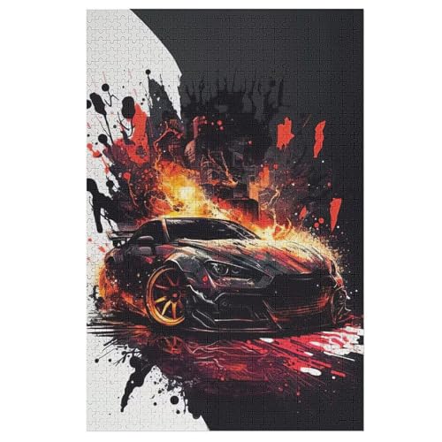 Puzzle Sportwagen, 1000 Puzzleteile Für Kinder, Holzpuzzles, Geeignet Für Erwachsene Lernspiel, （78×53cm） von DDGFFDD