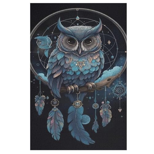 Puzzles Eule, 1000 Teile, Puzzle Aus Holz Für Erwachsene Und Kinder Ab 12 Jahren, Lernspielzeug （78×53cm） von DDGFFDD