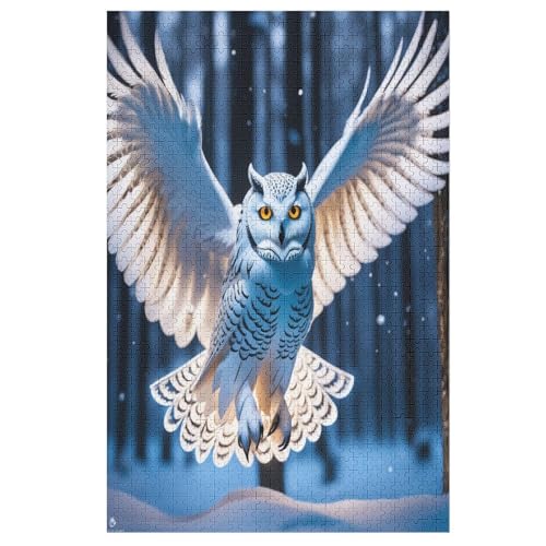 Puzzles Für Erwachsene, Eule Puzzle, 1000 Teile, Kreatives, Geistiges Spielzeug, Kinder, Montagespiele （78×53cm） von DDGFFDD