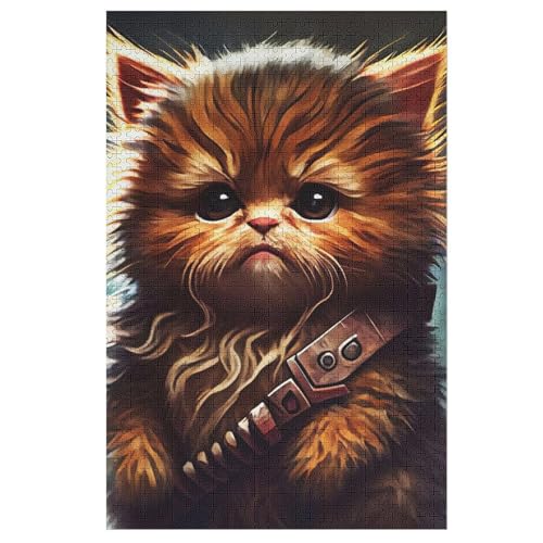 Puzzles Für Erwachsene Katze,1000-teilige Puzzle Für Kinder Ab 12 Jahren, Holzpuzzles Für Die Heimdekoration, （78×53cm） von DDGFFDD