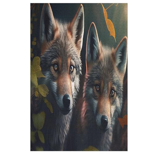 Puzzles Für Erwachsene Wolf,1000-teilige Puzzle Für Kinder Ab 12 Jahren, Holzpuzzles Für Die Heimdekoration, （78×53cm） von DDGFFDD