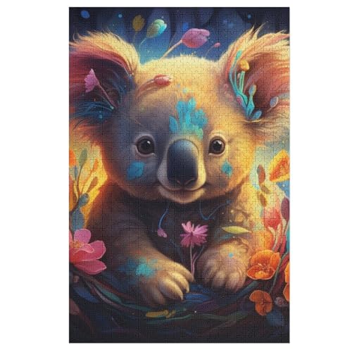 Puzzles Koala, 1000 Teile, Puzzle Aus Holz Für Erwachsene Und Kinder Ab 12 Jahren, Lernspielzeug （78×53cm） von DDGFFDD