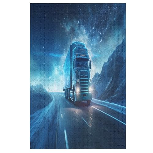 Puzzles LKW-Muster, 1000 Teile, Puzzle Aus Holz Für Erwachsene Und Kinder Ab 12 Jahren, Lernspielzeug （78×53cm） von DDGFFDD