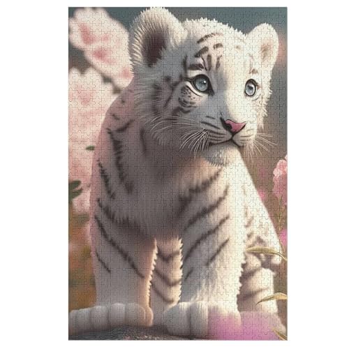 Puzzles Tiger, 1000 Teile, Puzzle Aus Holz Für Erwachsene Und Kinder Ab 12 Jahren, Lernspielzeug （78×53cm） von DDGFFDD