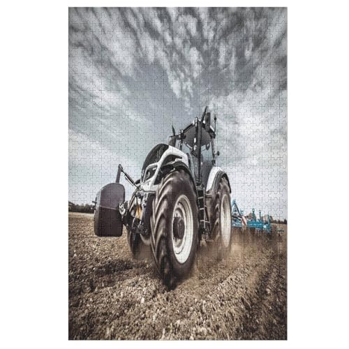 Traktor Puzzle 1000 Teile, Holzpuzzle Herausforderndes Geschicklichkeitsspiel Für Die Ganze Familie, Kinder Erwachsenenpuzzle Ab 12 Jahren （78×53cm） von DDGFFDD