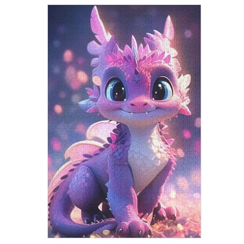 Holzpuzzle Cute Drache Puzzle 1000 Teile Erwachsene Klassische Pädagogisches Spielzeug Kinder Lernspiel Herausforderndes Puzzles 1000 PCS von DDGHHKK