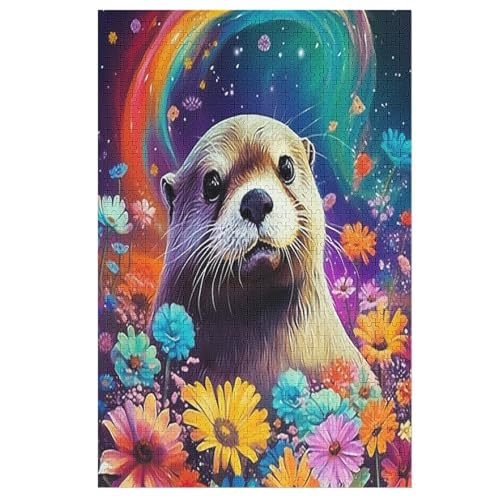 Holzpuzzle Otter Puzzle 1000 Teile Erwachsene Klassische Pädagogisches Spielzeug Kinder Lernspiel Herausforderndes Puzzles 1000 PCS von DDGHHKK