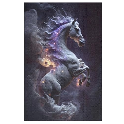 Holzpuzzle Pegasus des Schicksals Puzzle 1000 Teile Erwachsene Klassische Pädagogisches Spielzeug Kinder Lernspiel Herausforderndes Puzzles （78×53cm） von DDGHHKK