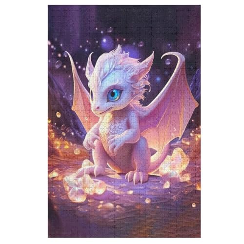 Holzpuzzles 1000 Teile Dinosaurier -Puzzle Für Jungen Und Mädchen, Schwierigkeitsgrad, Lernspiele, Familienspielzeug （78×53cm） von DDGHHKK