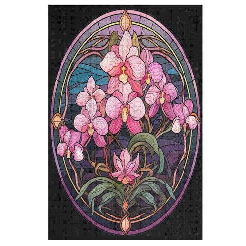 Holzpuzzles 1000 Teile Fleur -Puzzle Für Jungen Und Mädchen, Schwierigkeitsgrad, Lernspiele, Familienspielzeug （78×53cm） von DDGHHKK