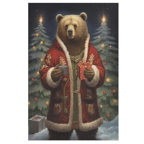 Holzpuzzles 1000 Teile Ours -Puzzle Für Jungen Und Mädchen, Schwierigkeitsgrad, Lernspiele, Familienspielzeug （78×53cm） von DDGHHKK