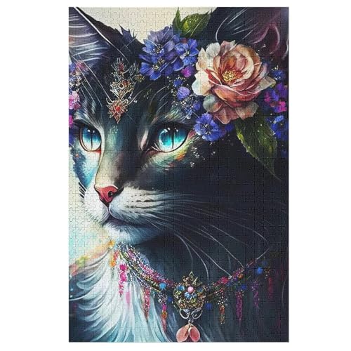 Katze Puzzle 1000 Teile, Holzpuzzle Herausforderndes Geschicklichkeitsspiel Für Die Ganze Familie, Kinder Erwachsenenpuzzle Ab 12 Jahren 1000 PCS Katze Puzzle 1000 Teile, Holzpuzzle Herausforderndes Geschicklichkeitsspiel Für Die Ganze Familie, Kinder Erwachsenenpuzzle Ab 12 Jahren 1000 PCS von DDGHHKK