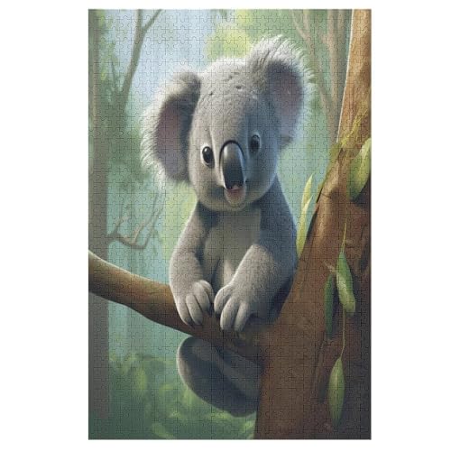 Koala Puzzle 1000 Teile, Holzpuzzle Herausforderndes Geschicklichkeitsspiel Für Die Ganze Familie, Kinder Erwachsenenpuzzle Ab 12 Jahren 1000 PCS Koala Puzzle 1000 Teile, Holzpuzzle Herausforderndes Geschicklichkeitsspiel Für Die Ganze Familie, Kinder Erwachsenenpuzzle Ab 12 Jahren 1000 PCS von DDGHHKK