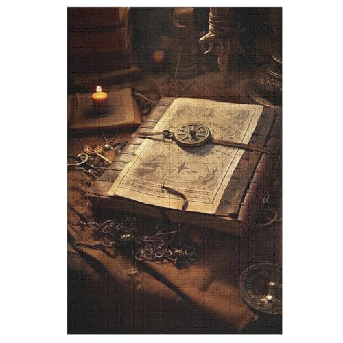 Livre Holzpuzzle 1000 Teile Klassische Puzzles Erwachsene Kinder Puzzle DIY Kit Holzspielzeug Einzigartiges Geschenk （78×53cm） von DDGHHKK