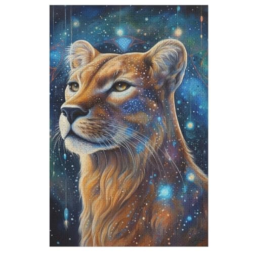 Löwe -Puzzle, 1000 Teile,Holzpuzzle Für Erwachsene Kinder, Lustiges Spielzeug, Denkspiel, Bildungsspiel, 1000 PCS von DDGHHKK