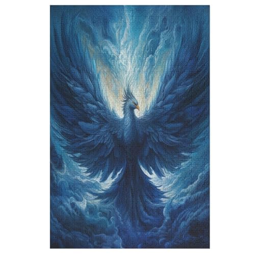 Phönix Puzzle 1000 Teile, Holzpuzzle Für Erwachsene Kinder, Impossible Puzzles, Geschicklichkeitsspiel Für Die Ganze Familie 1000 PCS von DDGHHKK