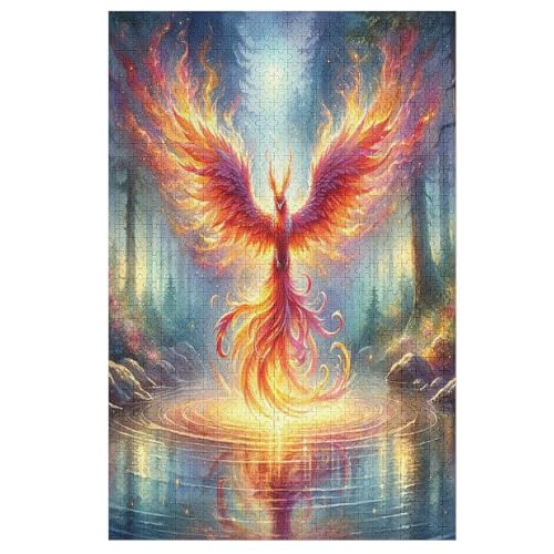 Phönix Puzzle 1000 Teile, Holzpuzzle Herausforderndes Geschicklichkeitsspiel Für Die Ganze Familie, Kinder Erwachsenenpuzzle Ab 12 Jahren 1000 PCS von DDGHHKK