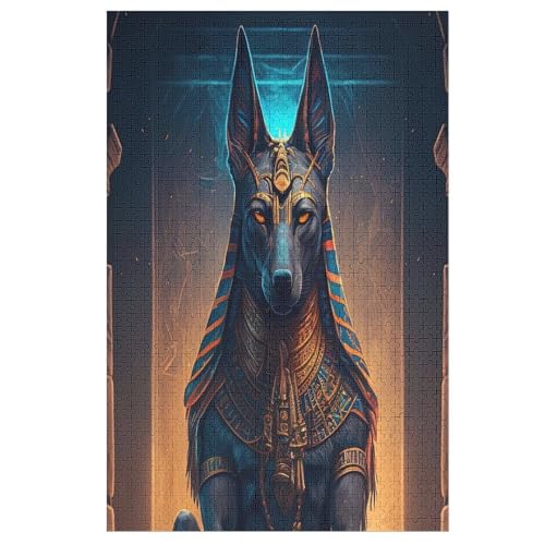 Puzzle Anubis, 1000 Puzzleteile Für Kinder, Holzpuzzles, Geeignet Für Erwachsene Lernspiel, （78×53cm） von DDGHHKK