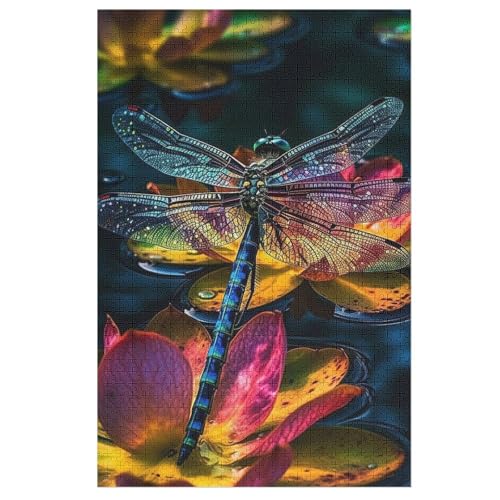 Puzzle Drachefly, 1000 Puzzleteile Für Kinder, Holzpuzzles, Geeignet Für Erwachsene Lernspiel, （78×53cm） von DDGHHKK