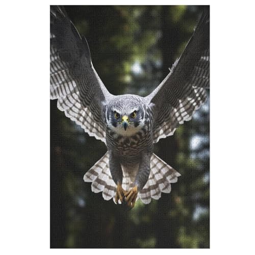 Puzzle Eule, 1000 Puzzleteile Für Kinder, Holzpuzzles, Geeignet Für Erwachsene Lernspiel, （78×53cm） von DDGHHKK