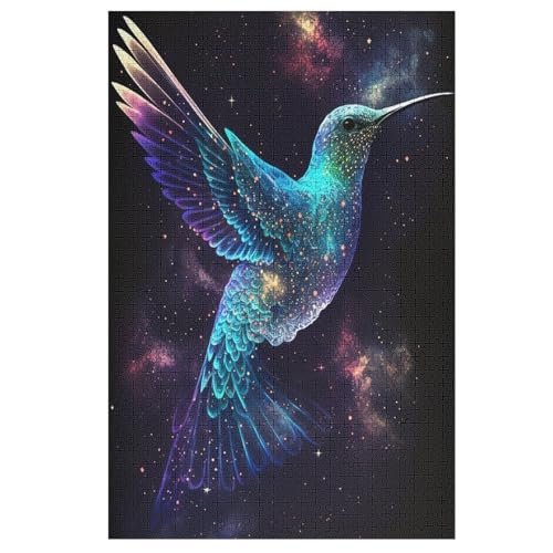 Puzzle Für Erwachsene, 1000 Teile, HummingVogel, Holzpuzzle, Geburtstagsgeschenke, Puzzle Wanddekoration （78×53cm） von DDGHHKK