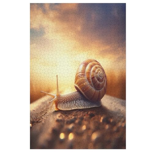 Puzzles Escargots, 1000 Teile, Puzzle Aus Holz Für Erwachsene Und Kinder Ab 12 Jahren, Lernspielzeug （78×53cm） von DDGHHKK