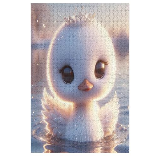 Puzzles Für Erwachsene, 1000 Teile, Cute Schwan, Kreative Holzpuzzles, Praktisches Spiel, Familiendekoration （78×53cm） von DDGHHKK
