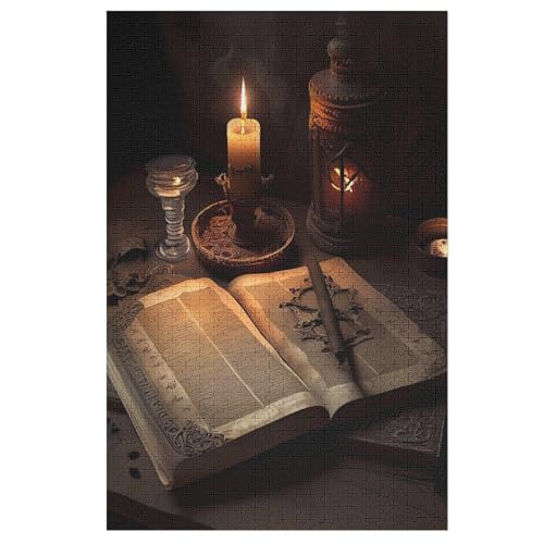 Puzzles Für Erwachsene, 1000 Teile, Livre, Kreative Holzpuzzles, Praktisches Spiel, Familiendekoration （78×53cm） von DDGHHKK