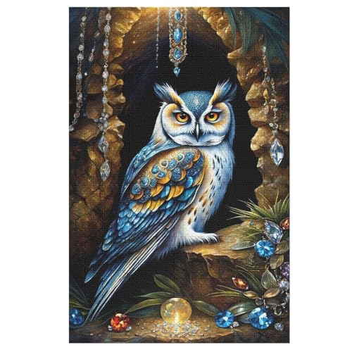 Puzzles Für Erwachsene Eule,1000-teilige Puzzle Für Kinder Ab 12 Jahren, Holzpuzzles Für Die Heimdekoration, （78×53cm） von DDGHHKK