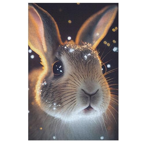 Puzzles Für Erwachsene Kaninchen,1000-teilige Puzzle Für Kinder Ab 12 Jahren, Holzpuzzles Für Die Heimdekoration, （78×53cm） von DDGHHKK