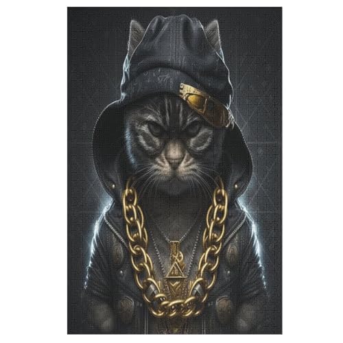 Puzzles Für Erwachsene Katze,1000-teilige Puzzle Für Kinder Ab 12 Jahren, Holzpuzzles Für Die Heimdekoration, （78×53cm） von DDGHHKK