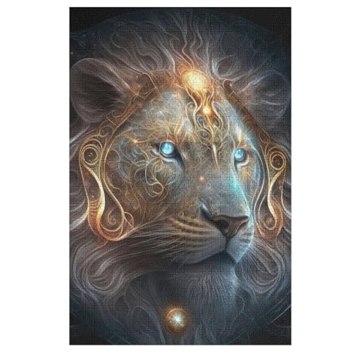 Puzzles Für Erwachsene Löwe,1000-teilige Puzzle Für Kinder Ab 12 Jahren, Holzpuzzles Für Die Heimdekoration, （78×53cm） von DDGHHKK