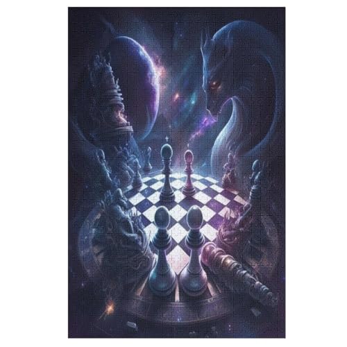 Puzzles Für Erwachsene Schachbrett,1000-teilige Puzzle Für Kinder Ab 12 Jahren, Holzpuzzles Für Die Heimdekoration, 1000 PCS Puzzles Für Erwachsene Schachbrett,1000-teilige Puzzle Für Kinder Ab 12 Jahren, Holzpuzzles Für Die Heimdekoration, 1000 PCS von DDGHHKK