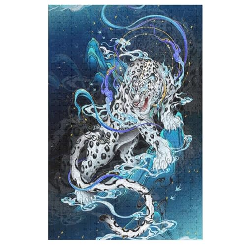 Puzzles Leopard, 1000 Teile, Puzzle Aus Holz Für Erwachsene Und Kinder Ab 12 Jahren, Lernspielzeug （78×53cm） von DDGHHKK