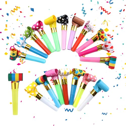 DDHHCP 20 Stück Tröte, Bunte Party Hörner, Partypfeifen Blowouts Krachmacher Musikalische Blowouts für Hochzeit Geburtstag Kinder Party Graduierung Weihnachten, Farbe zufällig DDHHCP 20 Stück Tröte, Bunte Party Hörner, Partypfeifen Blowouts Krachmacher Musikalische Blowouts für Hochzeit Geburtstag Kinder Party Graduierung Weihnachten, Farbe zufällig von DDHHCP