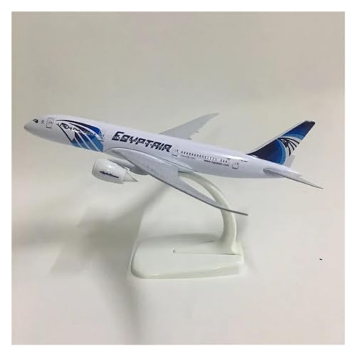 DDRPAD Ferngesteuertes Flugzeug Für Egypt Air Boeing 787 Flugzeugmodellflugzeug 1:300 Druckguss-Metallflugzeuge 20 cm von DDRPAD