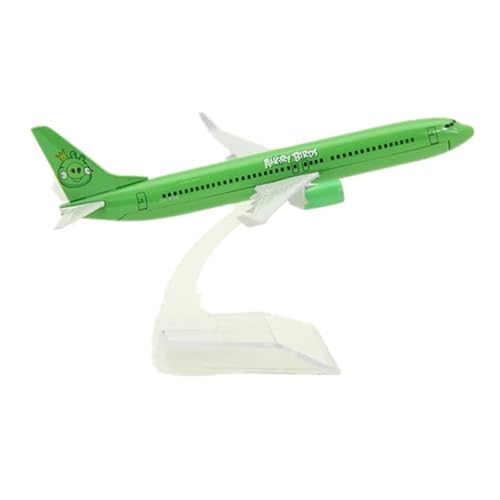 Ferngesteuertes Flugzeug Für Green Bird Boeing B737 Metallflugzeug Flugzeugmodell Spielzeugsammlung 16CM Flugzeugmodell von DDRPAD