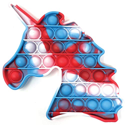 DDS Fidget Toy Bubble Pop it - Antistress Popet Kinder Spielzeug Bunt | Ablenkung bei Stress & Nervosität | Hochwertiges Push Gadget Silikon Qualität (Einhorn) von DDS