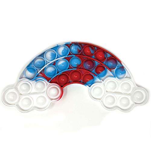 DDS Fidget Toy Bubble Pop it - Antistress Popet Kinder Spielzeug Bunt | Ablenkung bei Stress & Nervosität | Hochwertiges Push Gadget Silikon Qualität (Regenbogen) von DDS