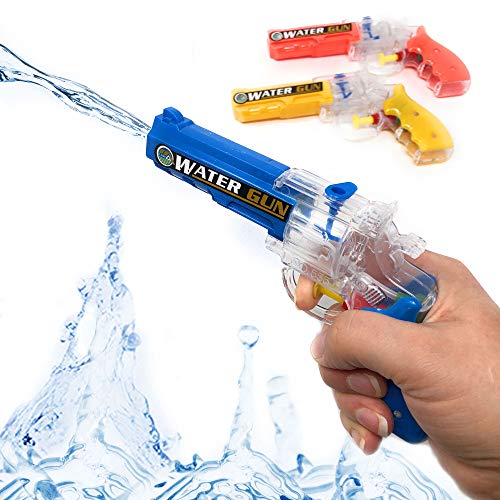 AMLI Wasserpistole Spielzeug Spritzpistole 3er Set - Kleine Wasserpistolen mit großer Reichweite ohne pumpen | Mitgebsel für Kindergeburtstag in DREI Farben | Super Revolver Blaster Wasserspritze AMLI Wasserpistole Spielzeug Spritzpistole 3er Set - Kleine Wasserpistolen mit großer Reichweite ohne pumpen | Mitgebsel für Kindergeburtstag in DREI Farben | Super Revolver Blaster Wasserspritze von AMLI