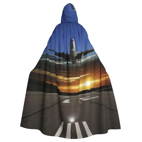 DDSFvbv Airport Unisex Halloween Kapuzenumhang Cosplay Kostüm Umhang für Party Dress Up Uniform Robe voller Länge von DDSFvbv