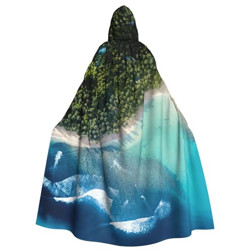 DDSFvbv Beach 1 Unisex Halloween Kapuzenumhang Cosplay Kostüm Umhang für Party Dress Up Uniform Robe voller Länge von DDSFvbv