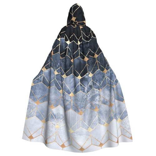 DDSFvbv Blauer Hexagon- und Diamanten-Umhang mit Kapuze, Unisex, Halloween-Kostüm, Cosplay-Kostüm, Umhang für Partys, Uniform-Bademantel, volle Länge DDSFvbv Blauer Hexagon- und Diamanten-Umhang mit Kapuze, Unisex, Halloween-Kostüm, Cosplay-Kostüm, Umhang für Partys, Uniform-Bademantel, volle Länge von DDSFvbv
