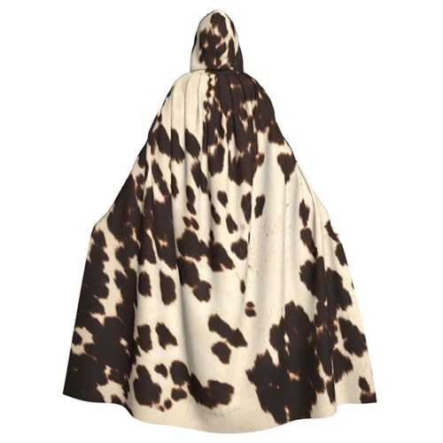 DDSFvbv Braunes Rindsleder, Unisex, Halloween-Kapuzenumhang, Cosplay-Kostüm, Umhang für Party, Verkleidung, Uniform, Robe, volle Länge von DDSFvbv