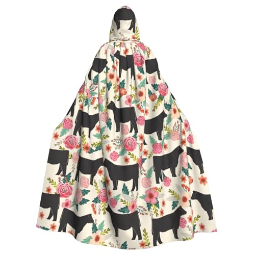 DDSFvbv Cattle Farm Sanctuary Unisex Halloween Kapuzenumhang Cosplay Kostüm Umhang für Party Dress Up Uniform Robe voller Länge von DDSFvbv